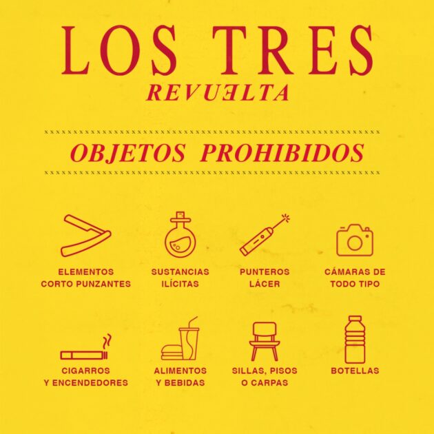 Objetos prohibidos concierto de Los Tres