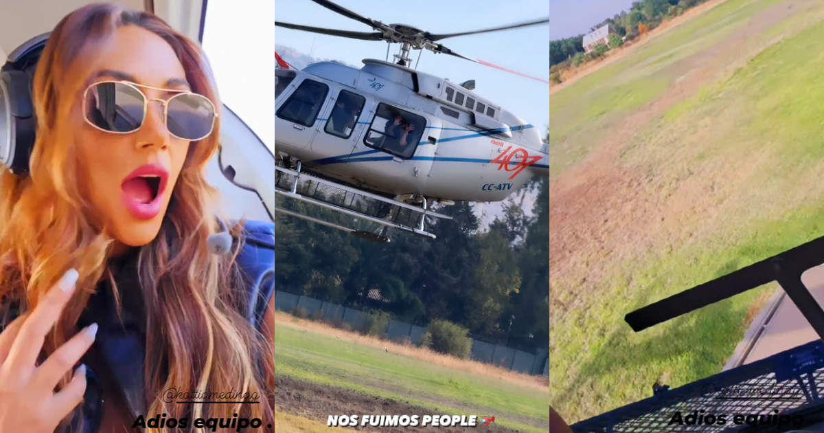 Los registros que subió Pamela Díaz antes del incidente en helicóptero: "Me da un poco de miedo"