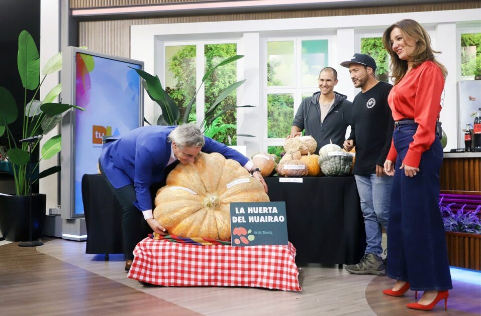 Matinal Tu Día mostró el zapallo más grande de Chile