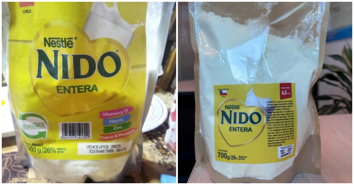 Leche nido falsificada Nestlé
