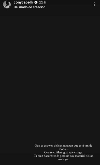 Cony Capelli y su crítica a viral de TikTok