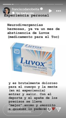 Francisco Dañobeitía relató el "infierno" que vive por abstinencia de medicamento para el TOC