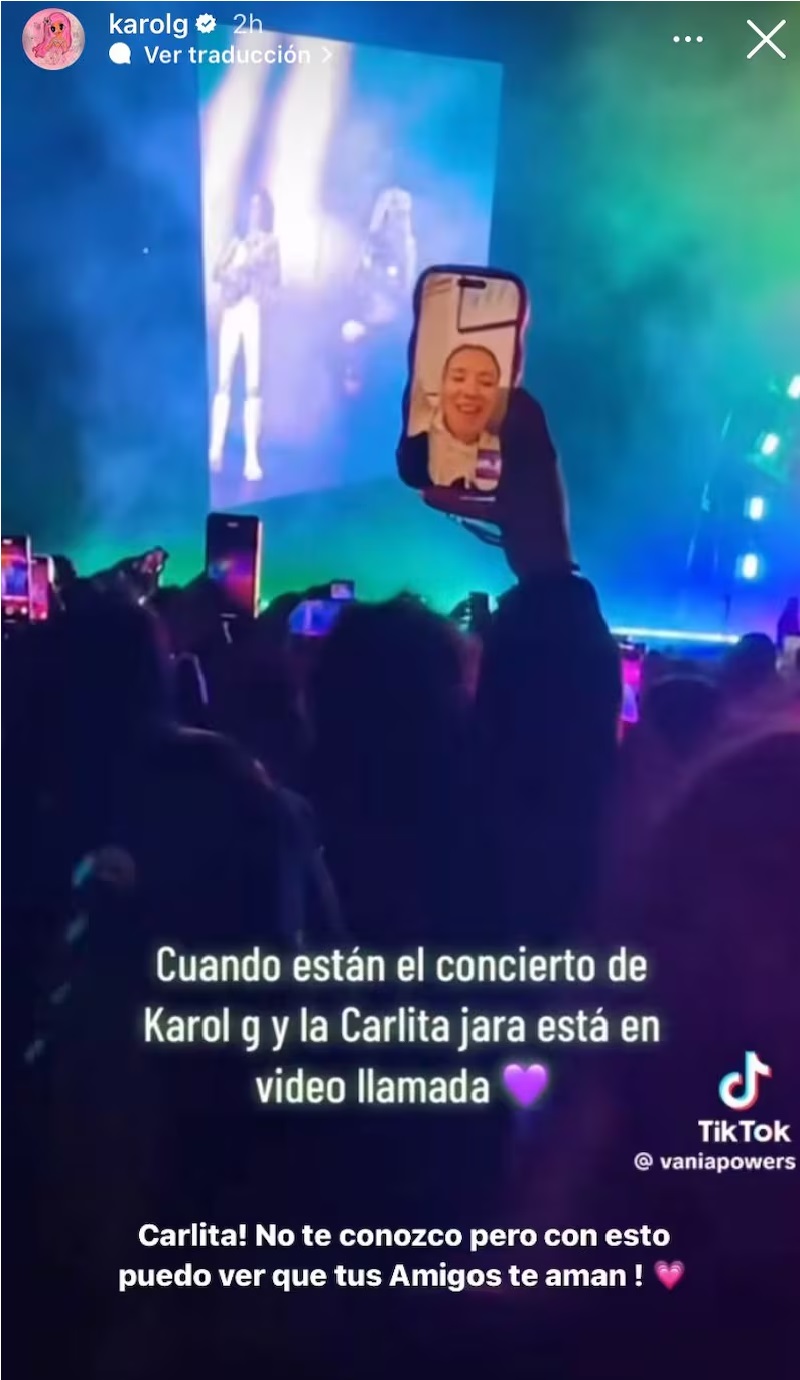 Carla Jara viajará a Brasil a ver a Karol G por invitación de la artista