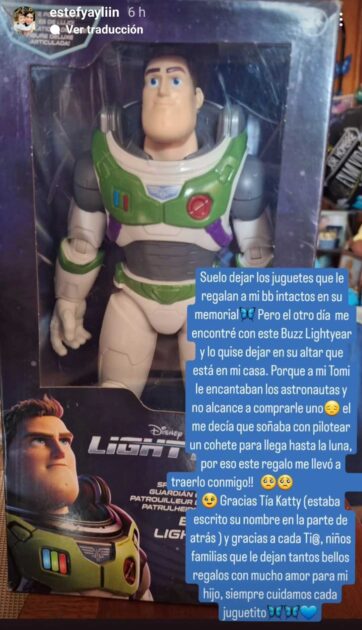 Madre de Tomás Bravo mostró especial juguete que recibió su hijo Tomás Bravo