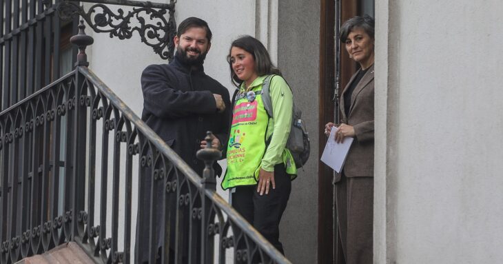 Camila Gómez, madre de Tomás Ross, se reunió con el presidente Gabriel Boric