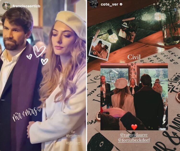 primeras imágenes del matrimonio civil de Tutu Vidaurre