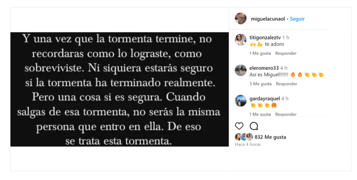 Miguel Acuña publicó sentido mensaje a 7 meses de su accidente en estado de ebriedad: recibió apoyo