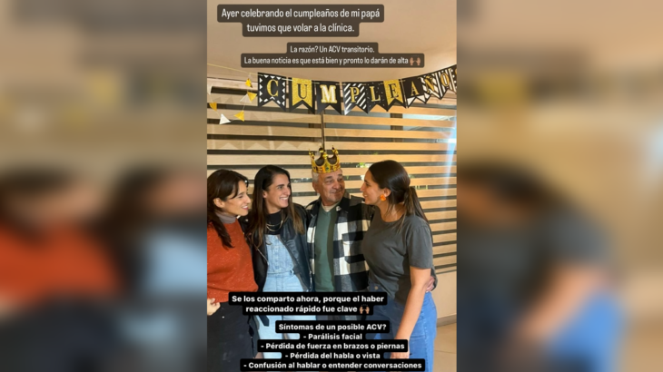 Romina Capetillo por infarto que sufrió su padre en su cumpleaños: "Fue clave reaccionar a tiempo"