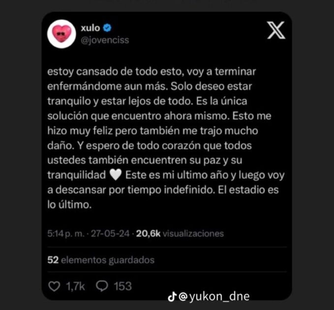 Young Cister preocupa por mensaje sobre su salud mental