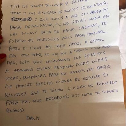 Titi Ahubert denunció amenazas tras recibir dura carta de su esposo Daniel Sauer desde la cárcel