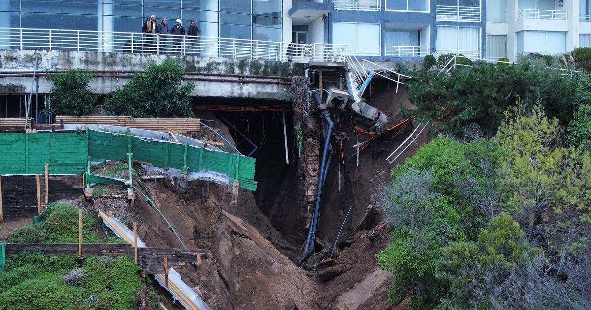 Declaran inhabitable a edificio Euromarina 2 en Reñaca tras socavón