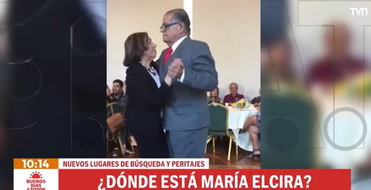 María Elcira Contreras, desaparecida en Limache, bailando tango