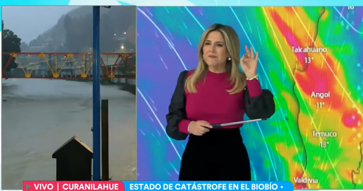 Michelle Adam entregó alarmante pronóstico de lluvias en la tarde en el sur: “Es la tasa más peligrosa”