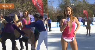 Karen Doggenweiler sorprendió con atrevidas piruetas en pista de patinaje sobre hielo