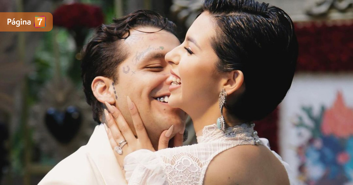 Christian Nodal imágenes de su matrimonio con Ángela Aguilar