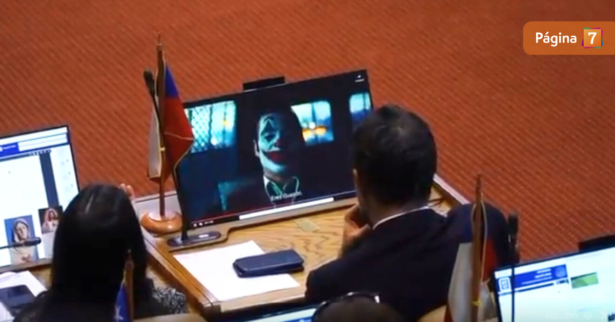 Captan a diputados republicanos viendo tráiler del Joker 2 durante sesión en sala