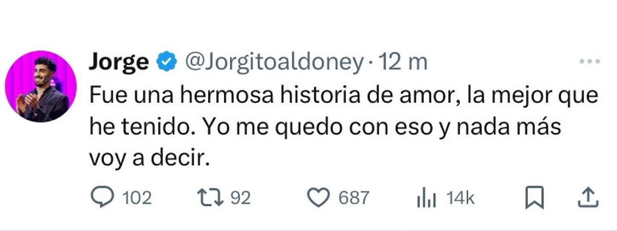 Jorge Aldoney confirmó quiebre con Skarleth Labra