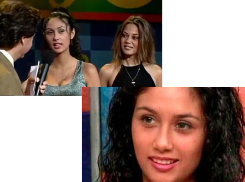 look de Pamela Díaz al inicio de su carrera televisiva