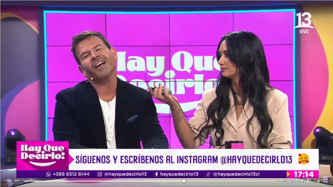 chascarro de Pamela Díaz en estreno de Hay que decirlo