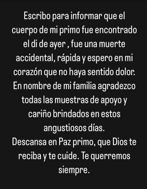 Prima de chileno desaparecido en Portugal confirmó que falleció en accidente
