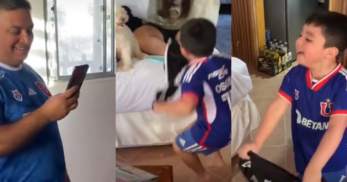 Pequeño hincha de la U es viral ante inesperada reacción por su regalo en el Día del Niño