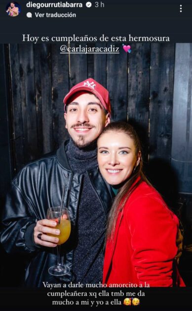 El saludo de Diego Urrutia para Carla Jara en su cumpleaños
