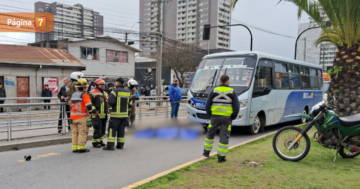 Concepción joven murió tras ser arrollado por un microbús frente a universidad