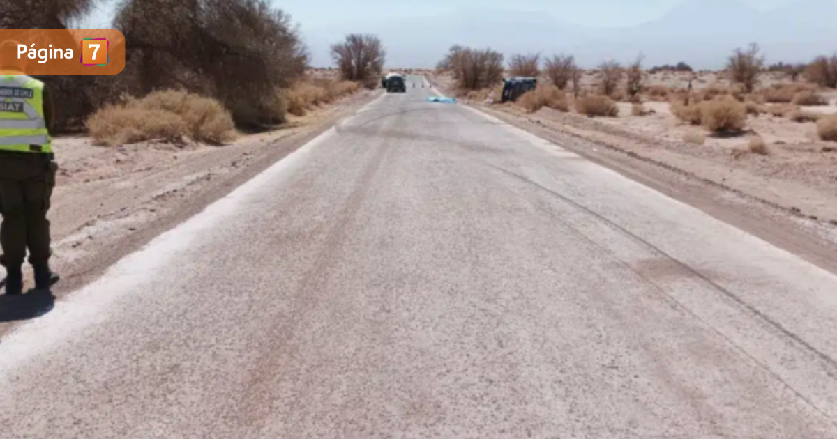 Un muerto y seis lesionados Camioneta con once personas se volcó en San Pedro de Atacama