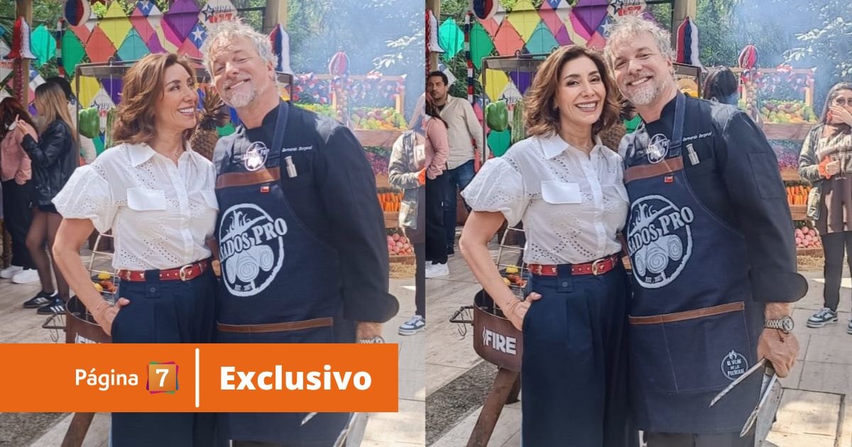 Carmen Gloria Arroyo y Bernardo Borgeat en fonda del matinal de TVN