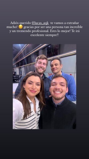 Lucas Quinn, rostro informativo de mega se despido