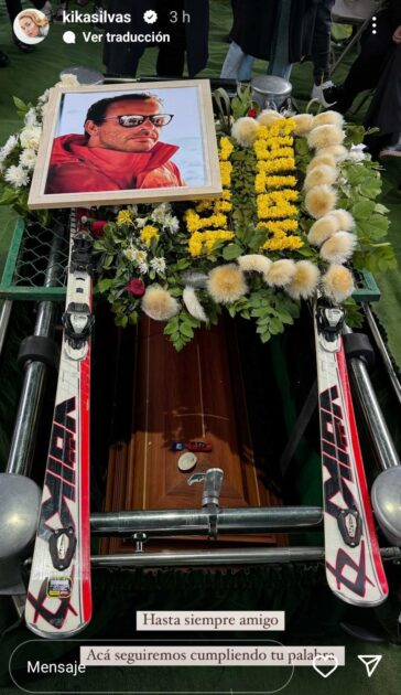 Kika Silva asistió al funeral de Matías Saavedra