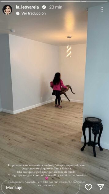 Leonor Varela pasó su primera noche en casa nueva con su hija Luna