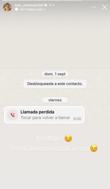 Luis Mateucci reacciona  a dichos de Daniela Aránguiz