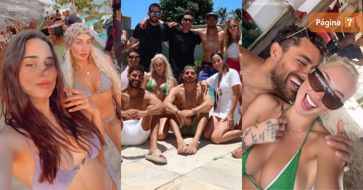 Las vacaciones de Pangal Andrade, Meli Noto, Fran Maira y Austin Palao en Brasil: publicaron fotos