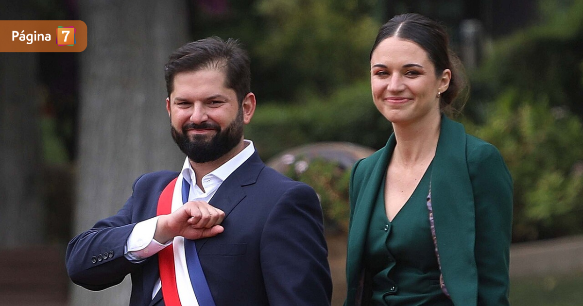 Gabriel Boric e Irina Karamanos