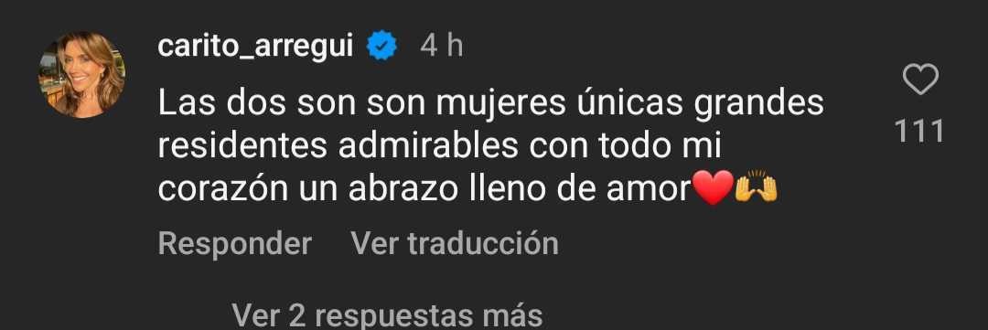 Carolina Arregui reaccionó a cáncer de Paulina Urrutia