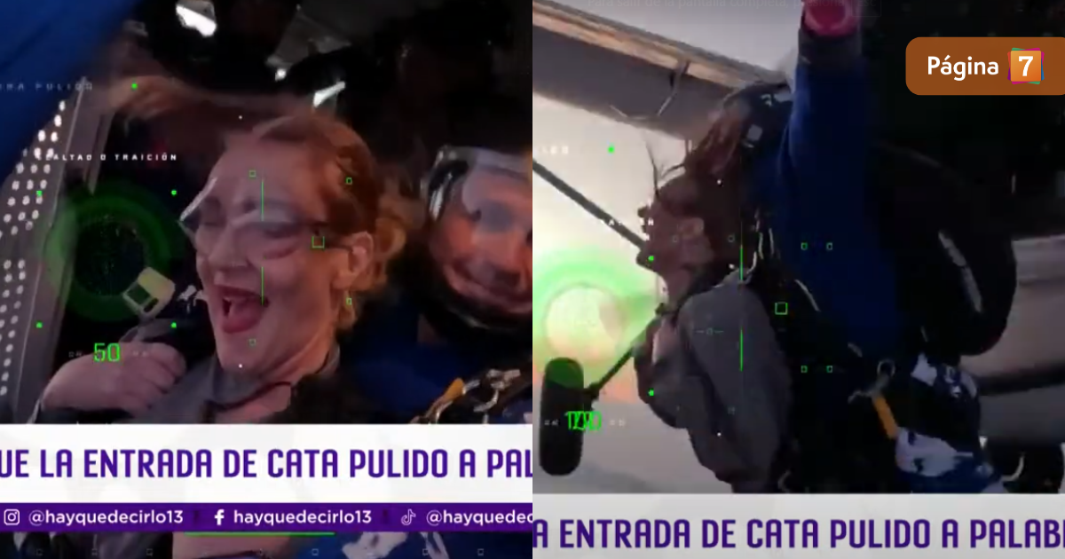 En paracaídas: Catalina Pulido y las primeras imágenes de su llegada "extrema" a Palabra de Honor