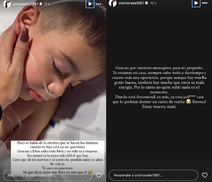 Cristina Morales habló de la salud de su hijo Danilo, fruto de su relación con Gary Medel