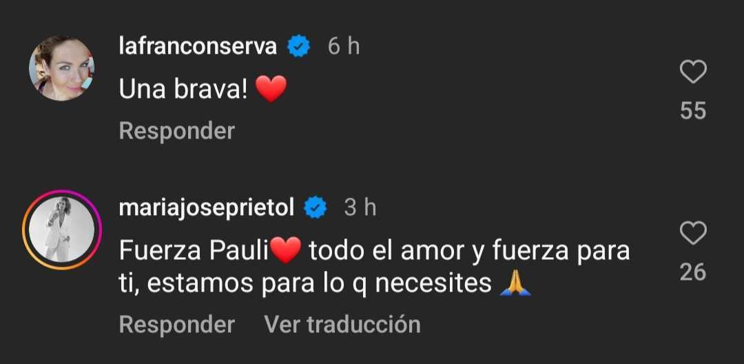 Fran Conserva y María José Prieto reaccionaron a cáncer de Paulina Urrutia