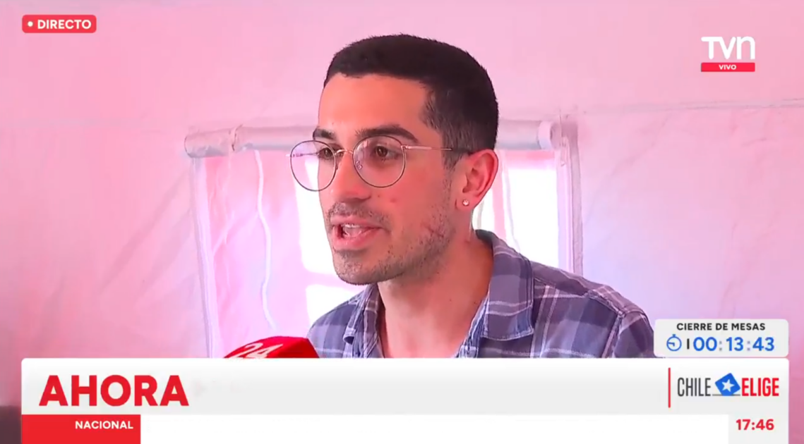 Votante al que le cayó dron de CHV mostró heridas y relató accidente: "Fue con un combo"