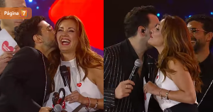 ¿Y contigo también Priscilla Vargas protagonizó coqueto momento con cantantes de Il Volo