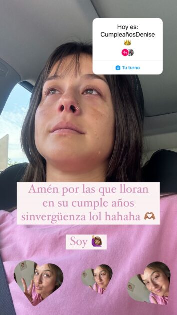 La sentida reflexión de Denise Rosenthal en día especial: "Amén por las que lloran en su cumpleaños"