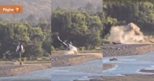 Helicóptero de Conaf capotó mientras combatía incendios en el Maule: video registró el momento