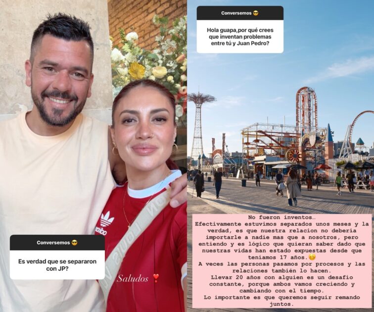 Karen Paola rompe el silencio sobre reciente crisis con Juan Pedro: "Estuvimos separados unos meses"