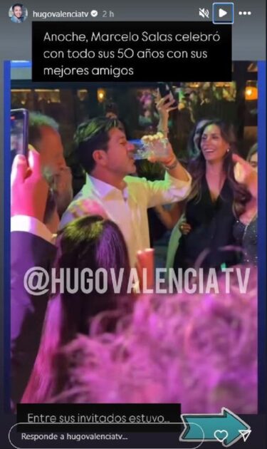 Con Pamela Díaz “dándolo todo”: revelan imágenes del cumpleaños 50 de Marcelo Salas