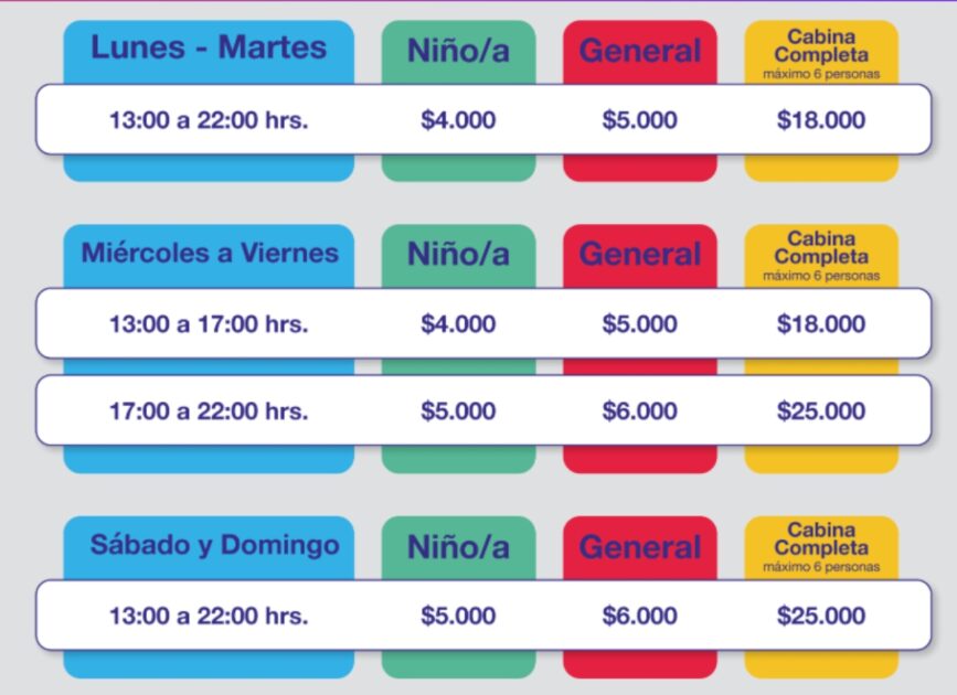 Entradas para la Gran rueda de la fortuna de Chile en Viña del Mar