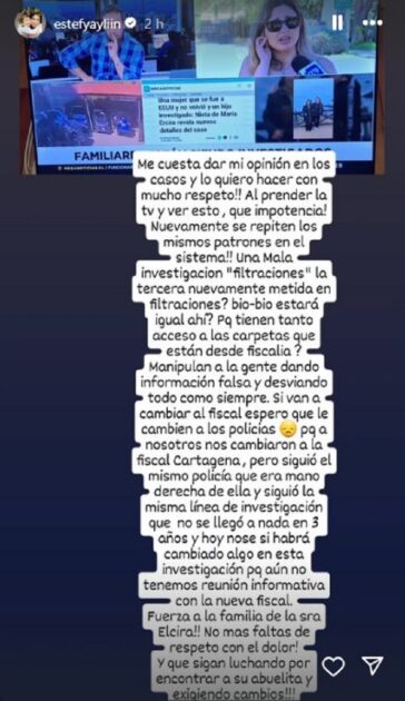 El fuerte descargo de mamá de Tomás Bravo por caso de desaparición de María Elcira: “Qué impotencia”