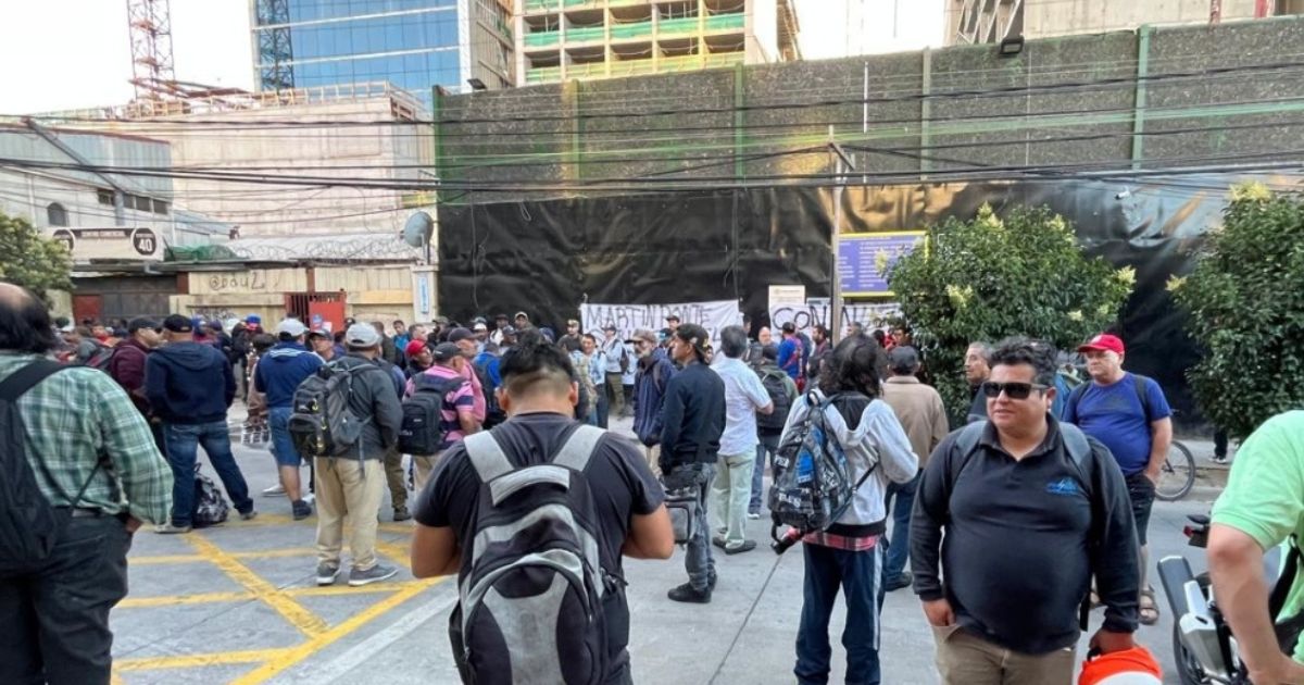 Protesta obreros en Ñuñoa