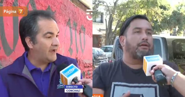 René de la Vega fue increpado por socavón en Conchalí: vecino acusó ser amenazado por el alcalde