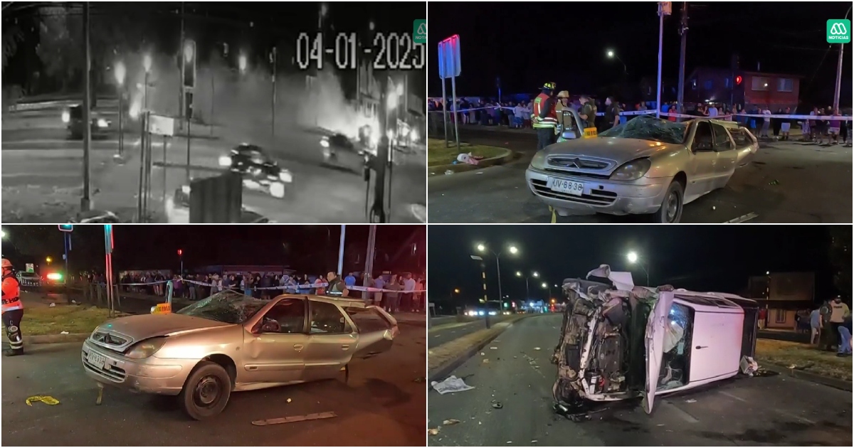 Accidente en Temuco dejó 11 heridos y bebé de 6 meses fallecido: auto se partió en dos